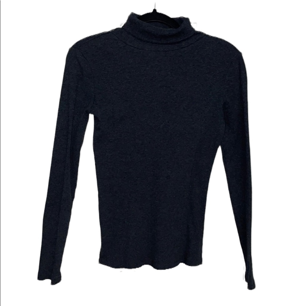 Ambiance Ribbed Gray Turtleneck Sweater Top - Size M